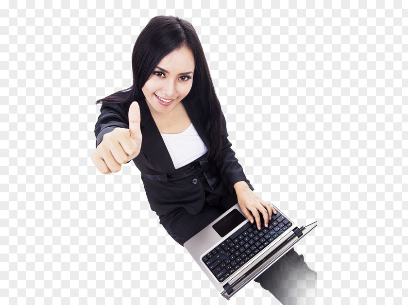 Office Lady Laptop Ultrabook User Businessperson Computer PNG