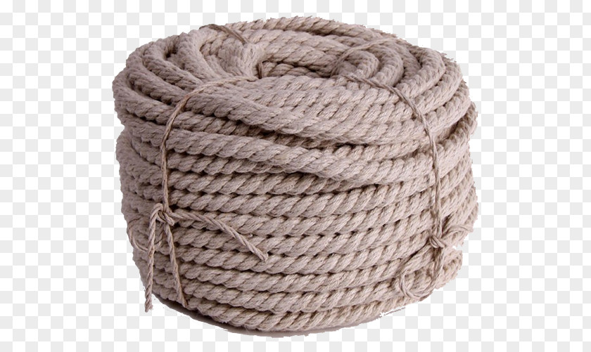 Rope Wool Beige Thread Basket PNG