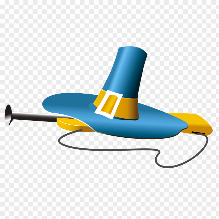 Thanksgiving Day Hat And Horn Cartoon Icon PNG