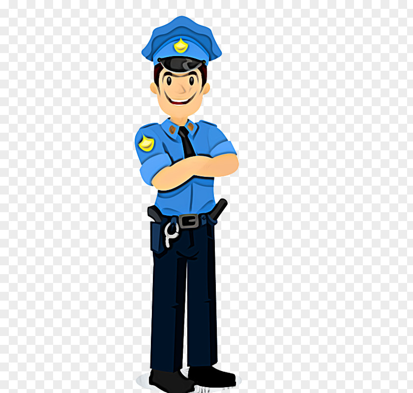 Cartoon Police Officer Uniform Official PNG