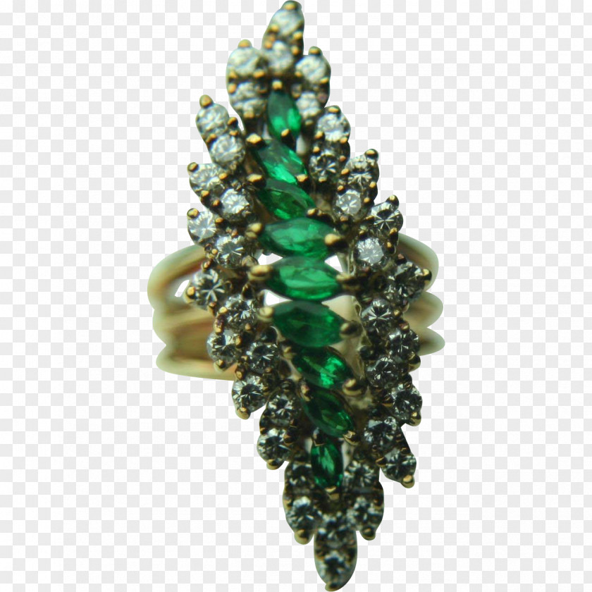 Emerald Christmas Ornament Jewellery Brooch PNG