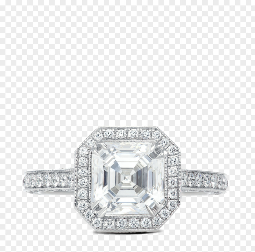 Ring Steven Kirsch Inc Diamond Asscher Gold PNG