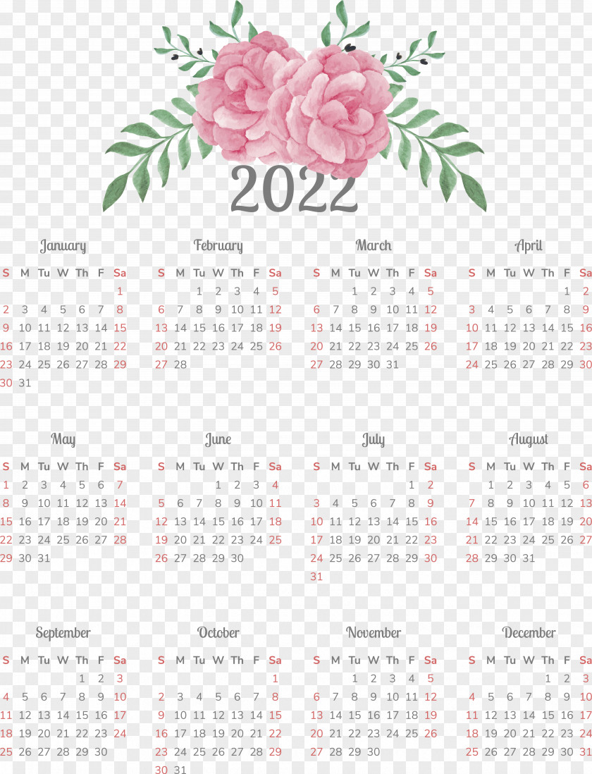 Calendar Flower 2011 PNG
