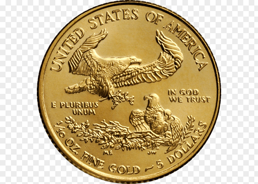 Coin American Gold Eagle Silver PNG