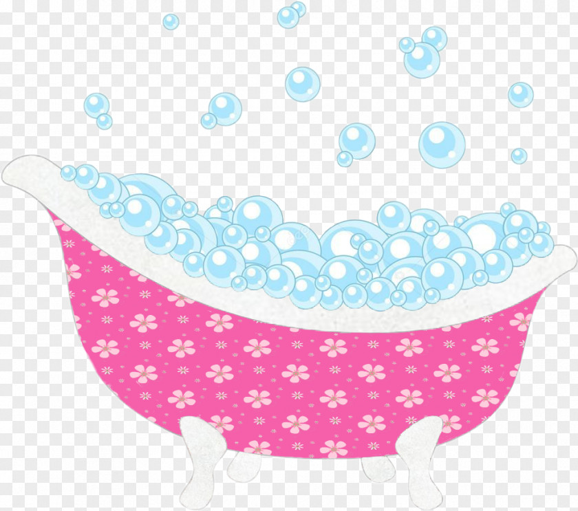 Pink Bathroom Clip Art Bubble Bath Baths Image PNG