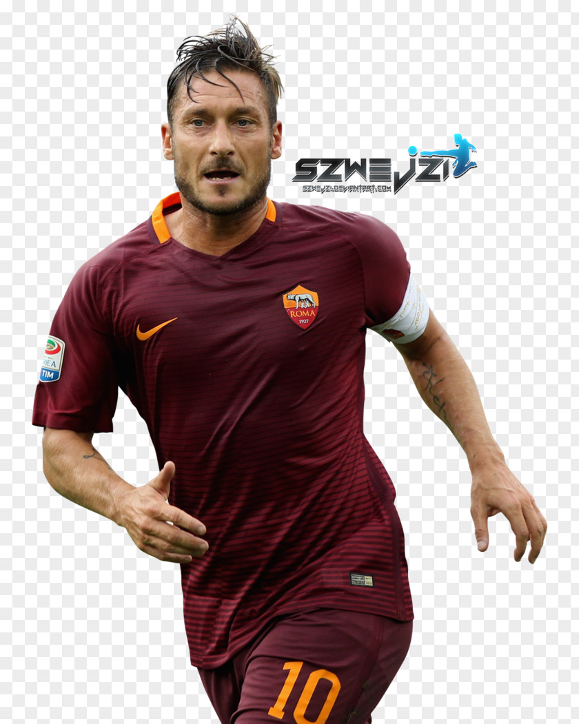 TOTTI Francesco Totti A.S. Roma Football Player Jersey PNG