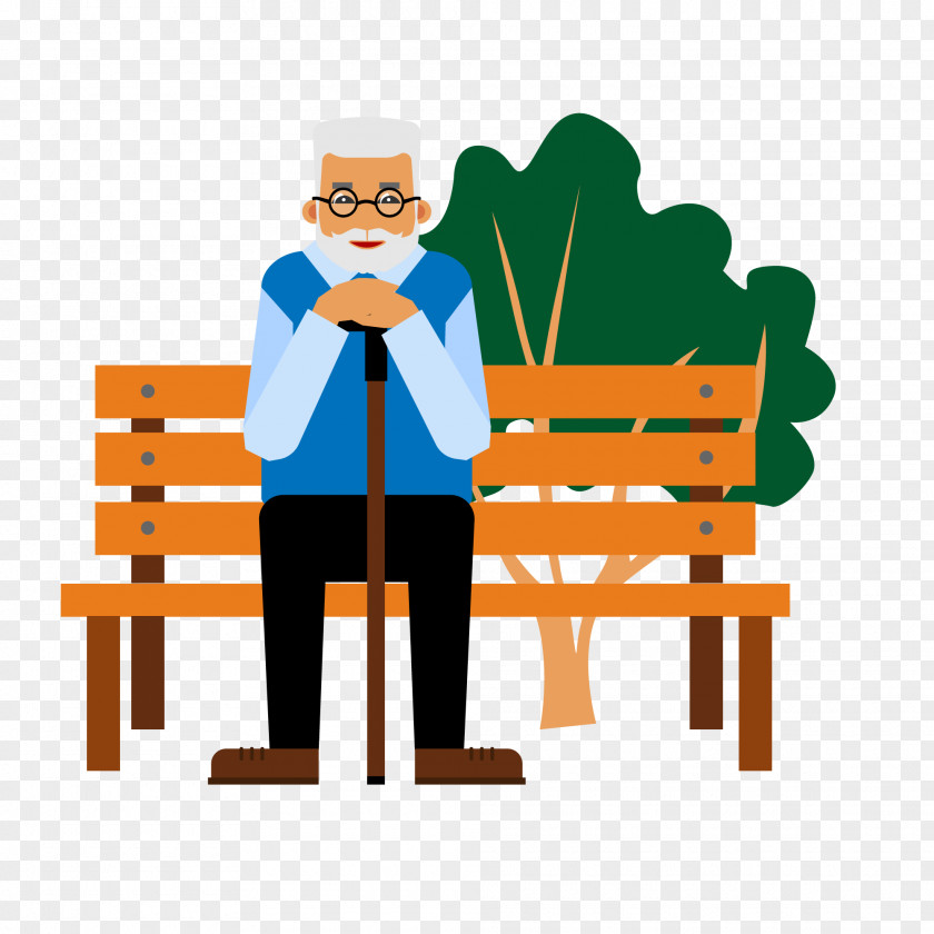 Benches Old Age Design Image Grandparent Child PNG