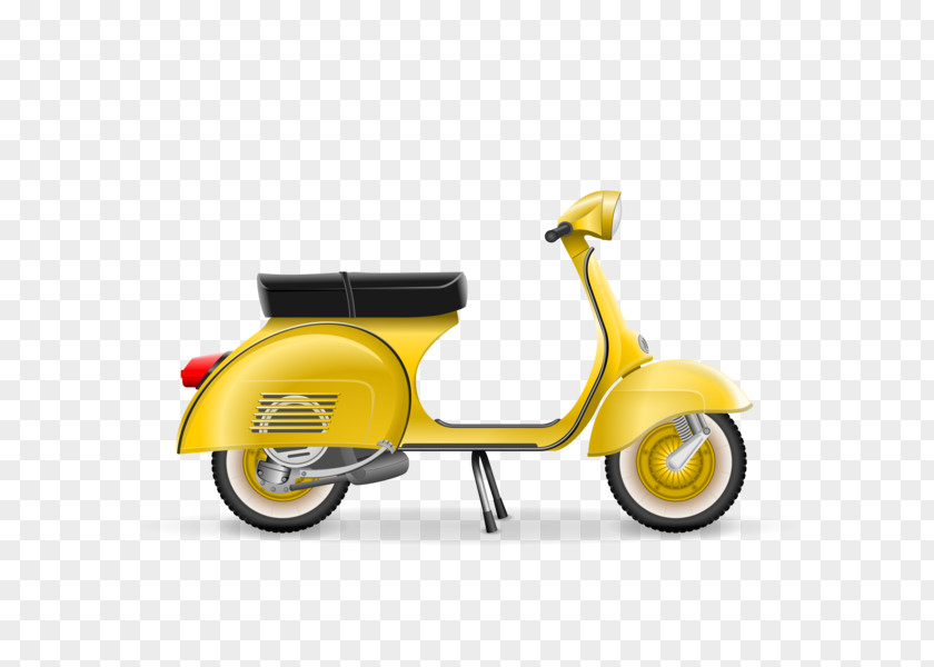 Cool Moto Scooter Vespa Motorcycle Drawing PNG