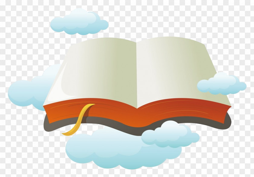 Clouds On The Book Bible Child Gospel Illustration PNG