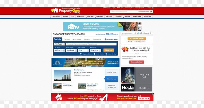 Housing Investment Web Page Display Advertising Online Product PNG