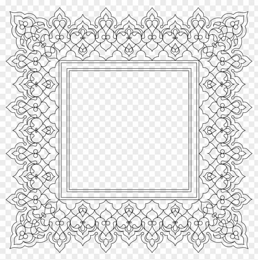 Islamic Border Borders And Frames Ornament Picture Square PNG