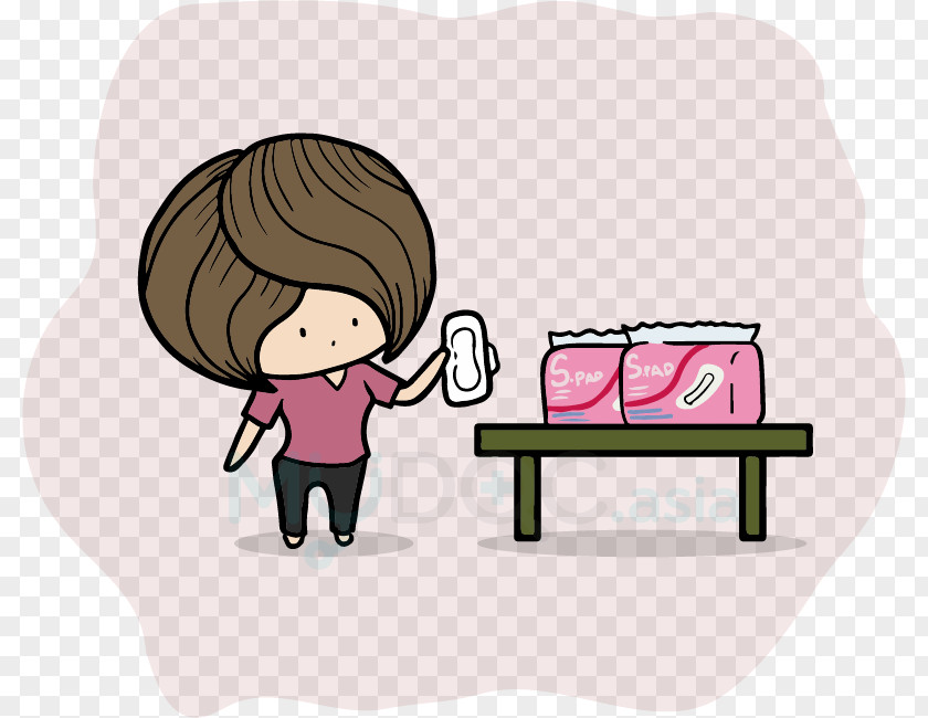 Sanitary Pad Boy Human Behavior Cartoon PNG