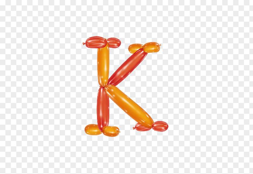 Balloon Alphabet K Vinyl Banners Lawn Sign Wall Decal PNG