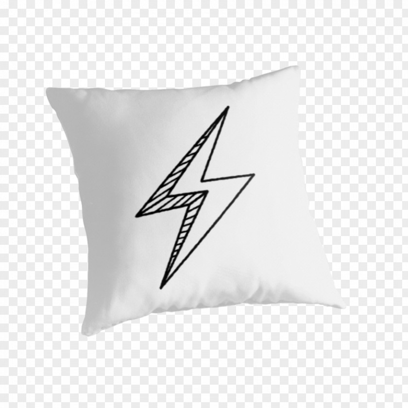 Hand-painted Lightning Throw Pillows Cushion Monochrome Photography Textile PNG