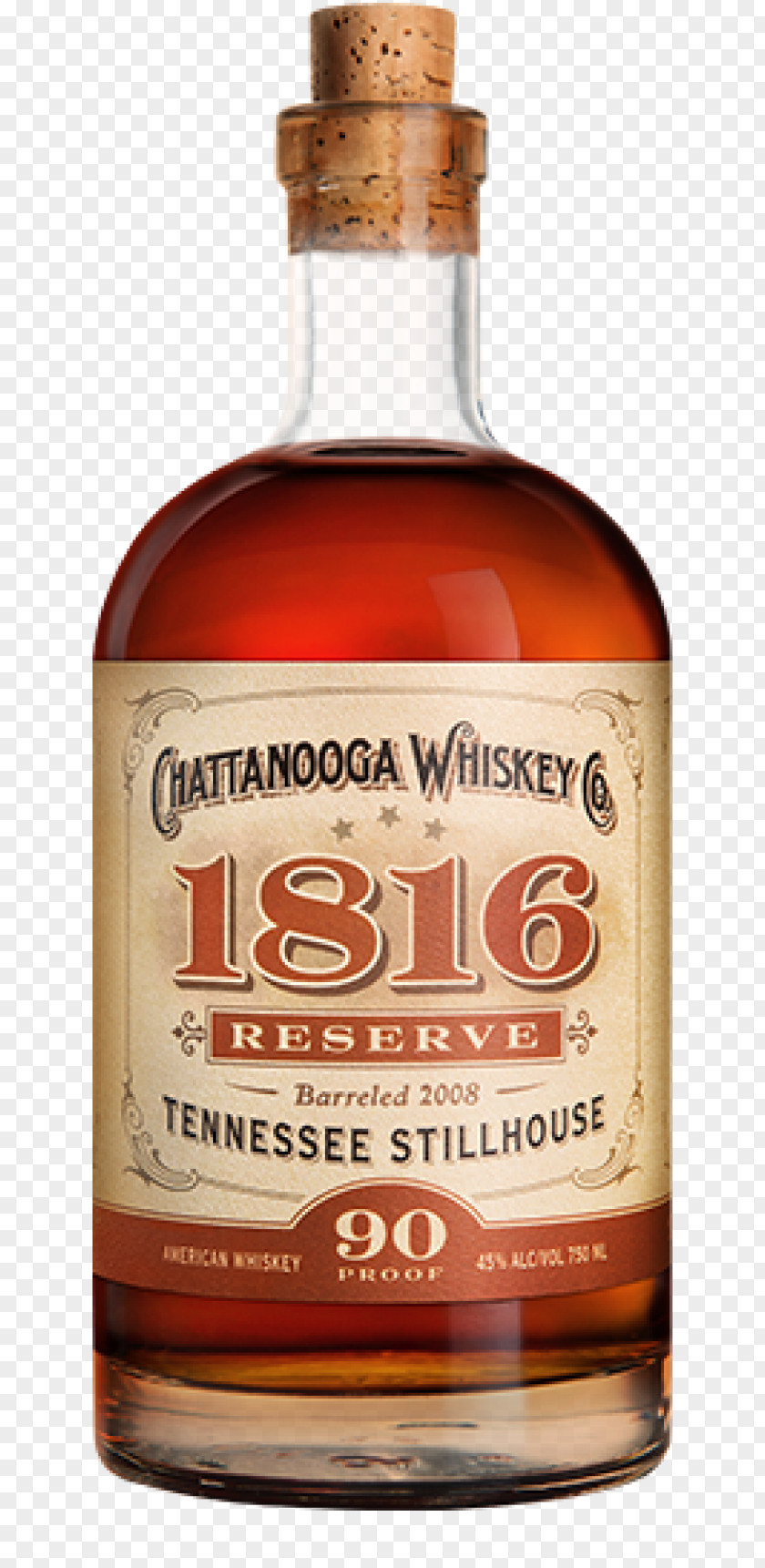 Tennessee Whiskey Chattanooga Bourbon Liqueur PNG