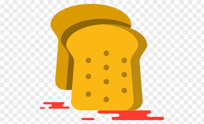 Two Yellow Bread Toast Icon PNG