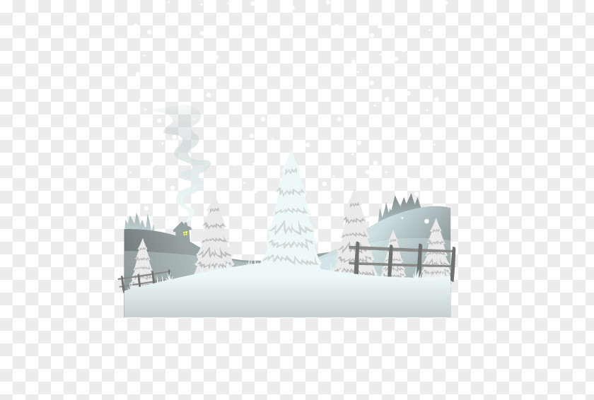 Vector Winter Scene Illustration PNG