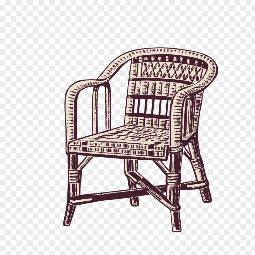 Chair Table Wicker Drawing PNG