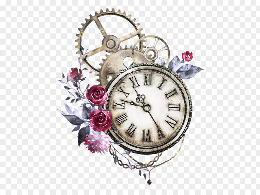 Clock Watercolor Painting Drawing Paper PNG