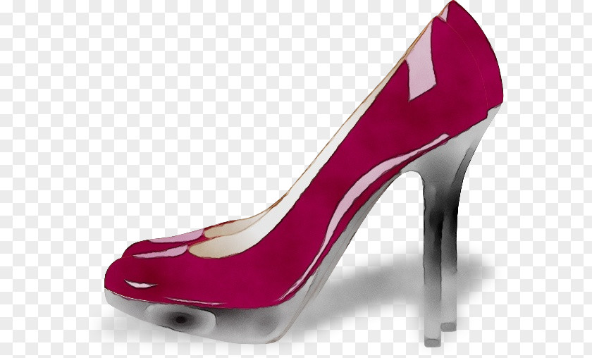 Court Shoe Magenta Footwear High Heels Basic Pump Red PNG