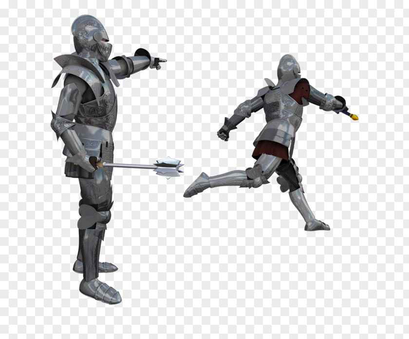 Fighting Knight Plate Armour Lance Battle PNG