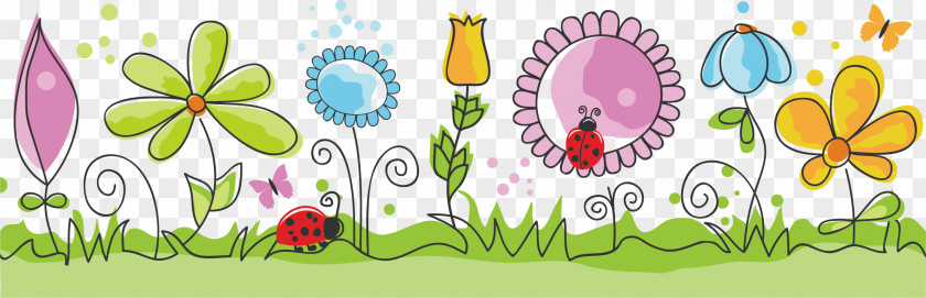 Flowers And Green Grass PNG and green grass clipart PNG