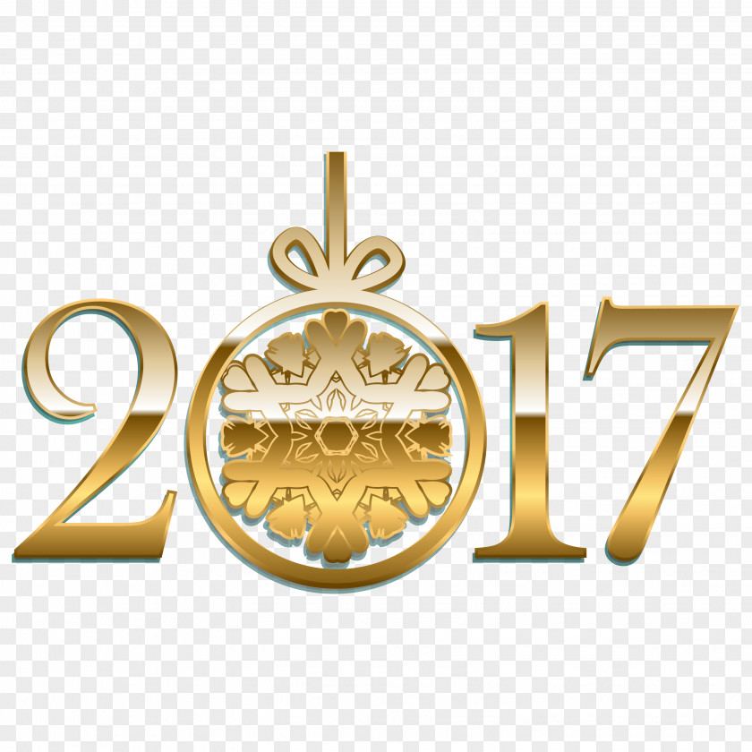 2017 Gold Snowflake Lobes Vector PNG