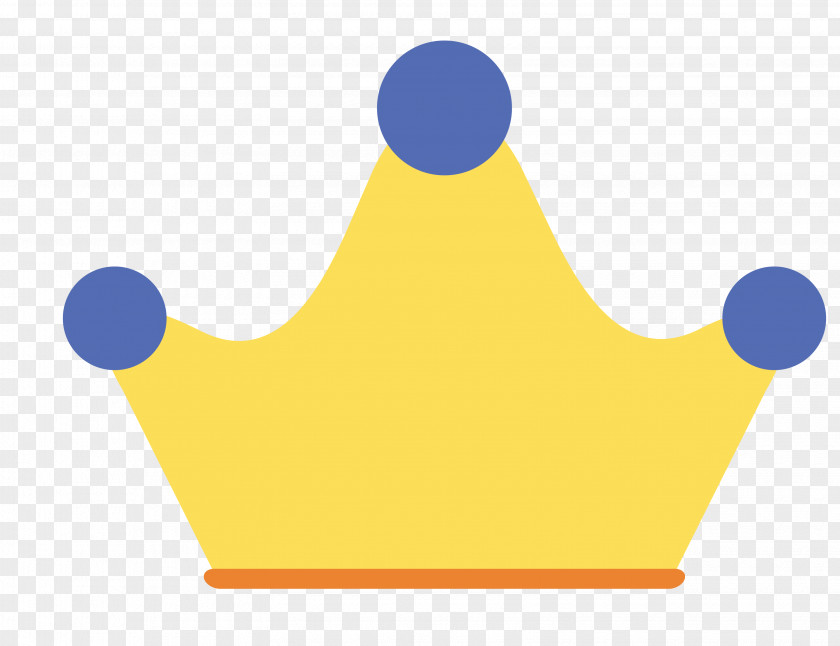 Cartoon Yellow Blue Crown PNG