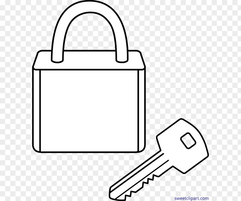 Key Line Art Lock Clip PNG