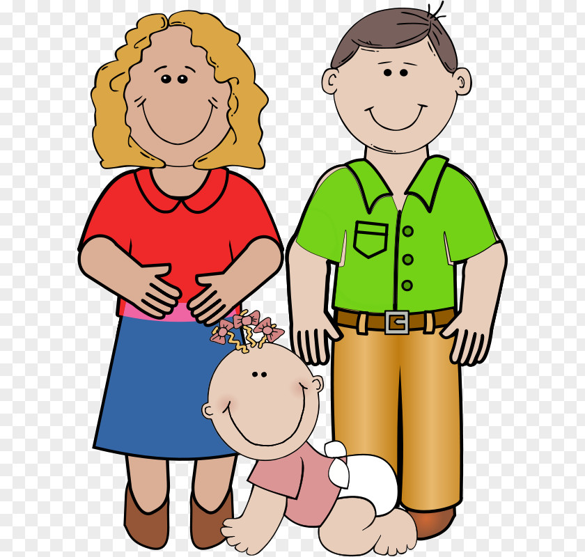 Cartoon Family Of Three Teacher Parent Clip Art PNG