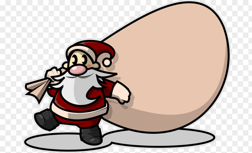 Santa Claus Carries A Gift Drawing Clip Art PNG