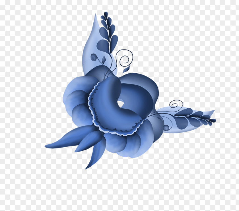 Blue Flowers Gzhel Porcelain Pentecost Clip Art PNG