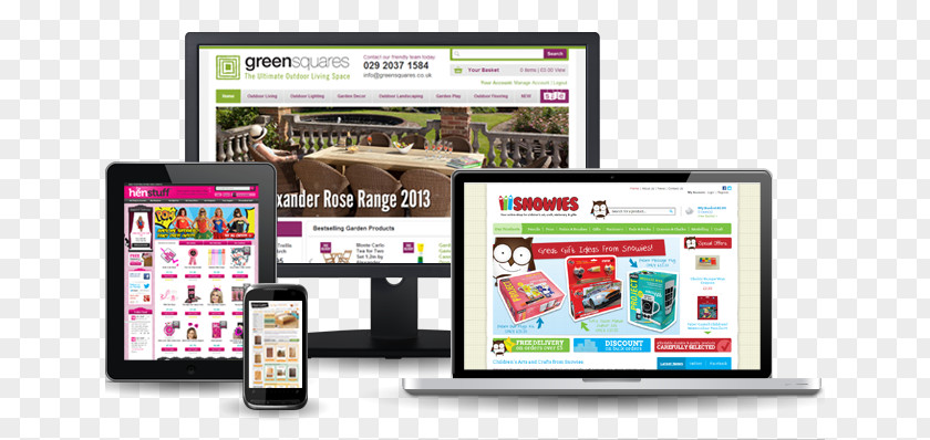 Ecommerce Store Responsive Web Design Ontarget Interactive E-commerce Website Development PNG