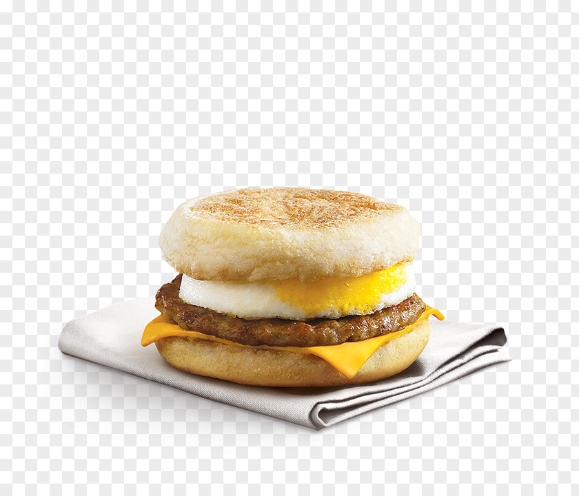 Egg Sandwich McDonald's Sausage McMuffin Breakfast Hamburger English Muffin Cheeseburger PNG