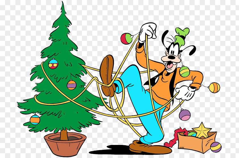 Christmas Tree Mickey Mouse Minnie Goofy Donald Duck PNG