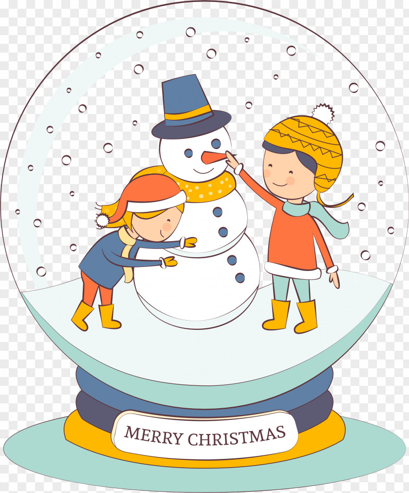 Creative Christmas Snowman Euclidean Vector Illustration PNG