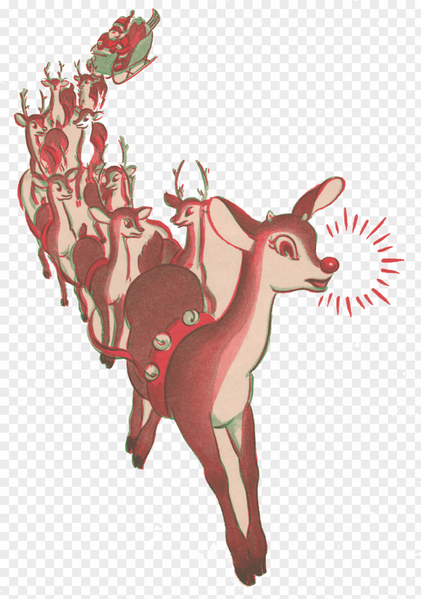 Reindeer Rudolph The Red-Nosed Santa Claus Christmas PNG