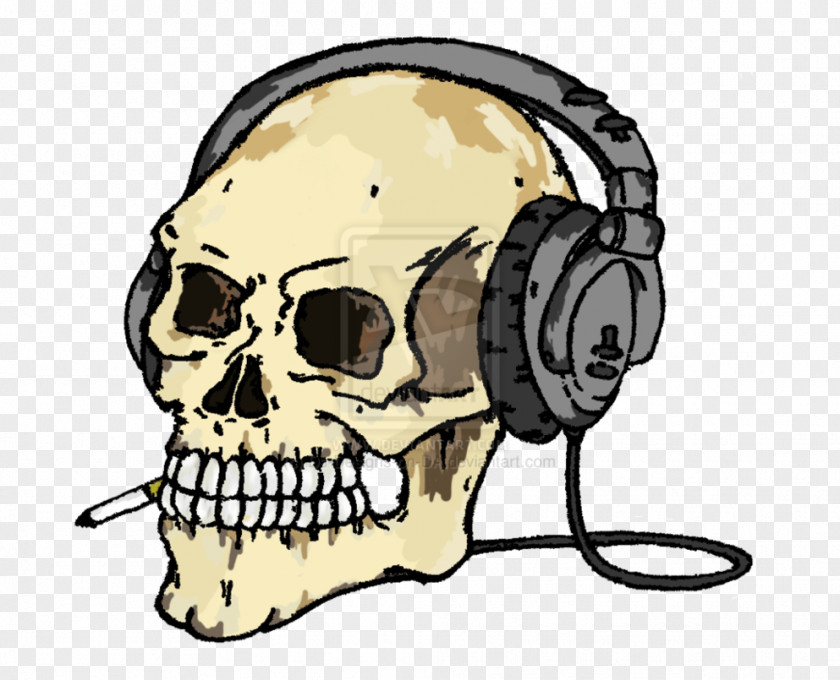 Headphones Skull Microphone Clip Art PNG
