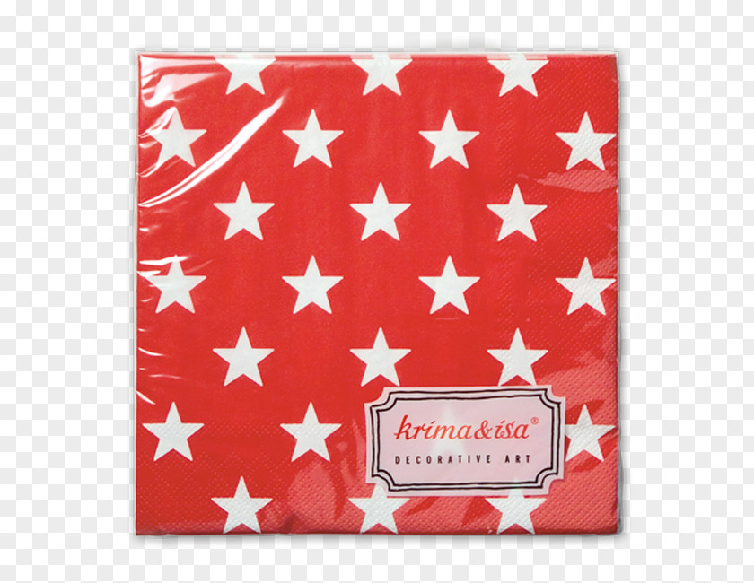 Pause Cloth Napkins Paper Red Star Bandeirola PNG