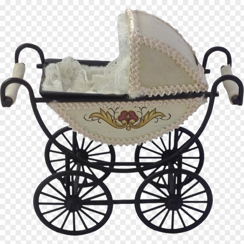 Pram Baby Dollhouse Transport Antique PNG