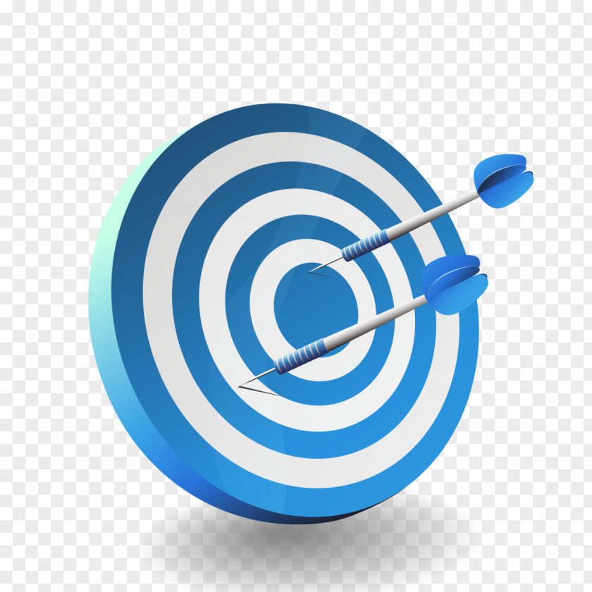Blue Dart Bullseye Darts 3D Computer Graphics Illustration PNG