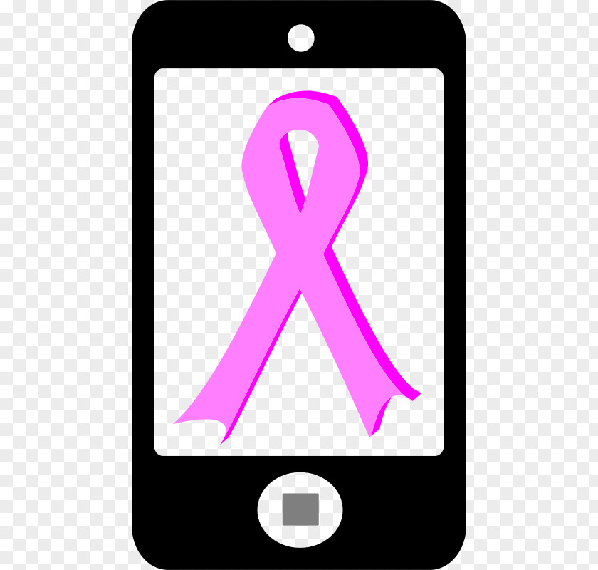 Pink Phone Cliparts Ribbon Clip Art PNG