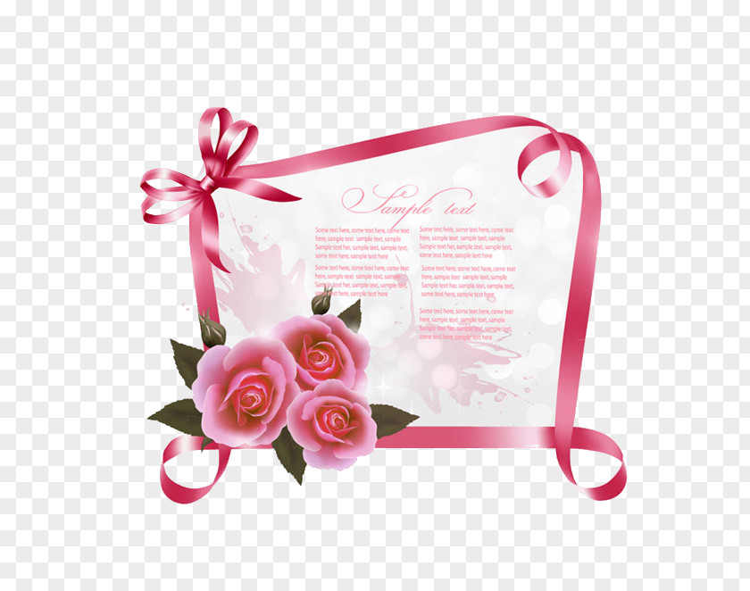 Rose Bulletin Board Wedding Invitation Greeting Card Birthday Ribbon PNG