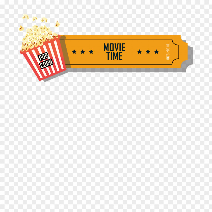 Retro Movie Tickets With Audiovisual Elements And Popcorn Photographic Film Ticket PNG
