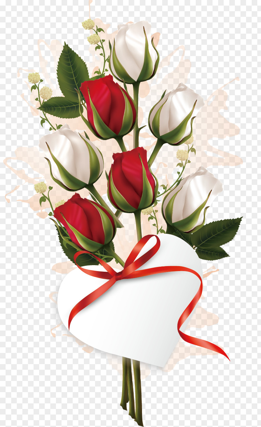 Rose Vector Sea Valentines Day Flower Bouquet PNG