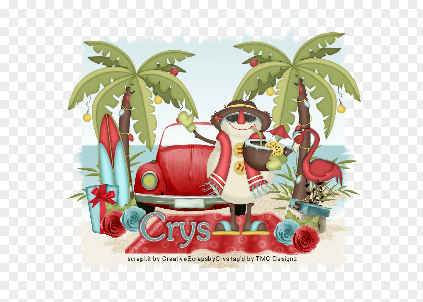 Tropical Christmas Flowerpot Fruit PNG