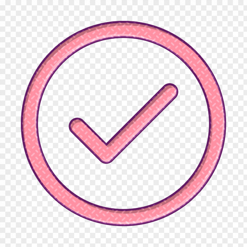 Interface Icon Accept Circular Button Outline Universal PNG