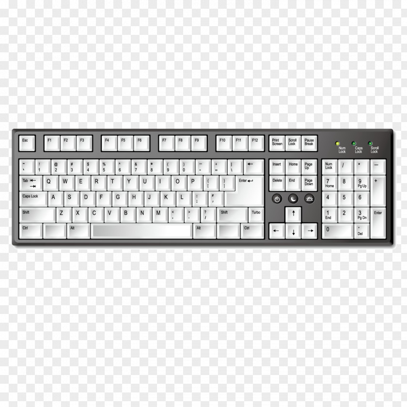 Vector Black And White Keyboard Computer Macintosh PNG