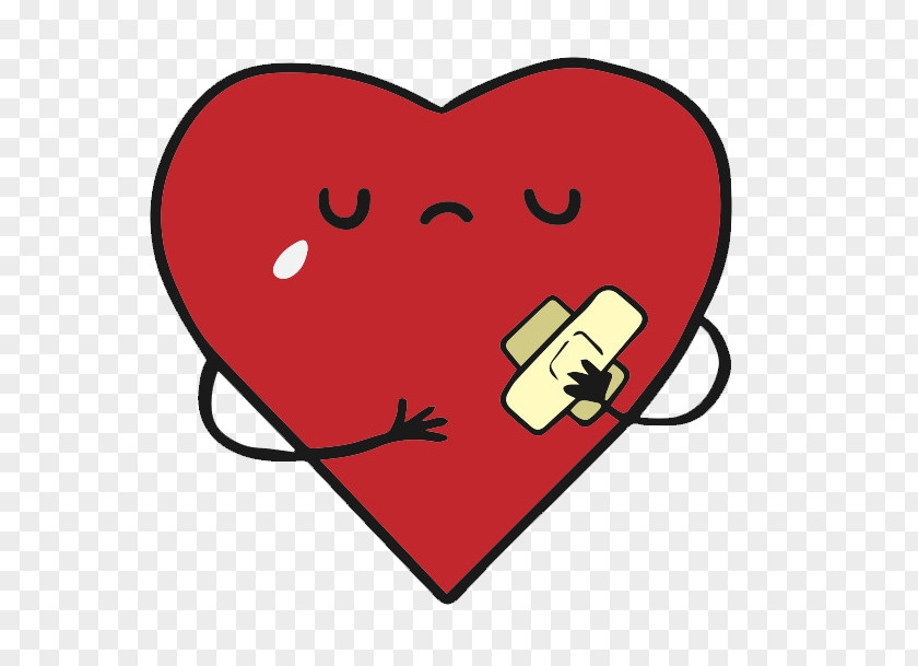 Cartoon Wounded Heart Download PNG