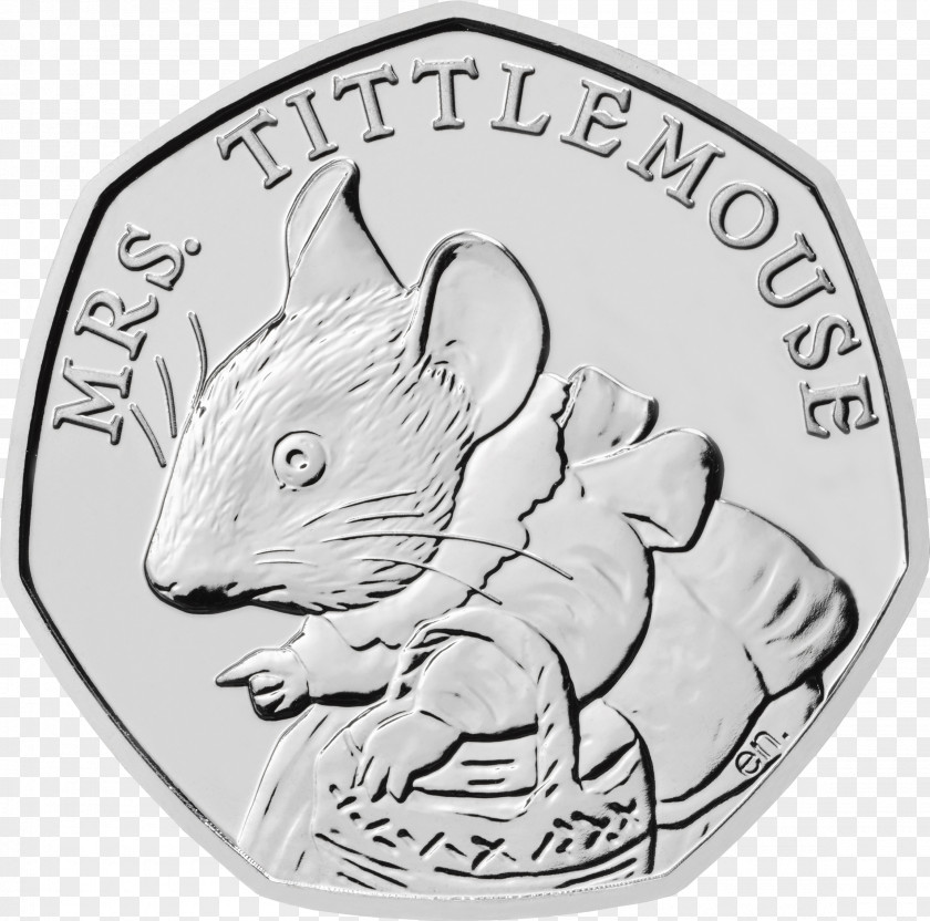 Coin The Tale Of Peter Rabbit Royal Mint Mr. Jeremy Fisher Flopsy Bunnies Tailor Gloucester PNG